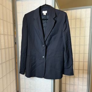 Loft navy pin striped lined blazer